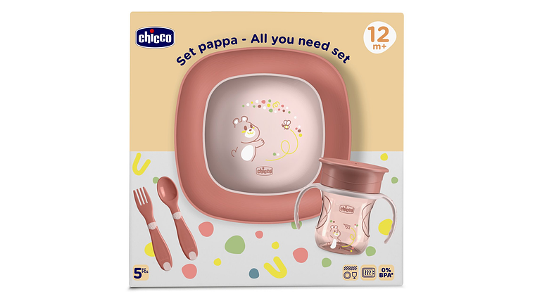 CONJUNTO DE PAPA ROSA CHICCO 12M+ 1