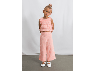 CONJ. CALÇA LARGA BORDADA