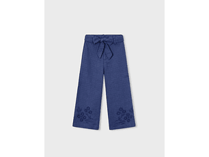 CLAÇAS LINHO BOLSOS BORDADOS