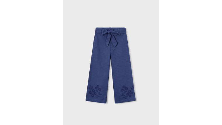 CLAÇAS LINHO BOLSOS BORDADOS 1