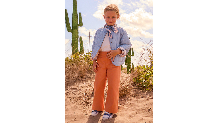 CALÇAS EM SARJA MARINHA 4