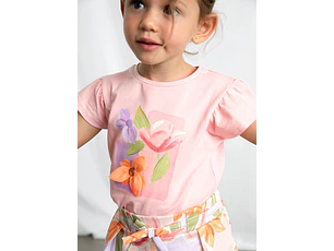 CAMISETA MANGA CURTA FLOR
