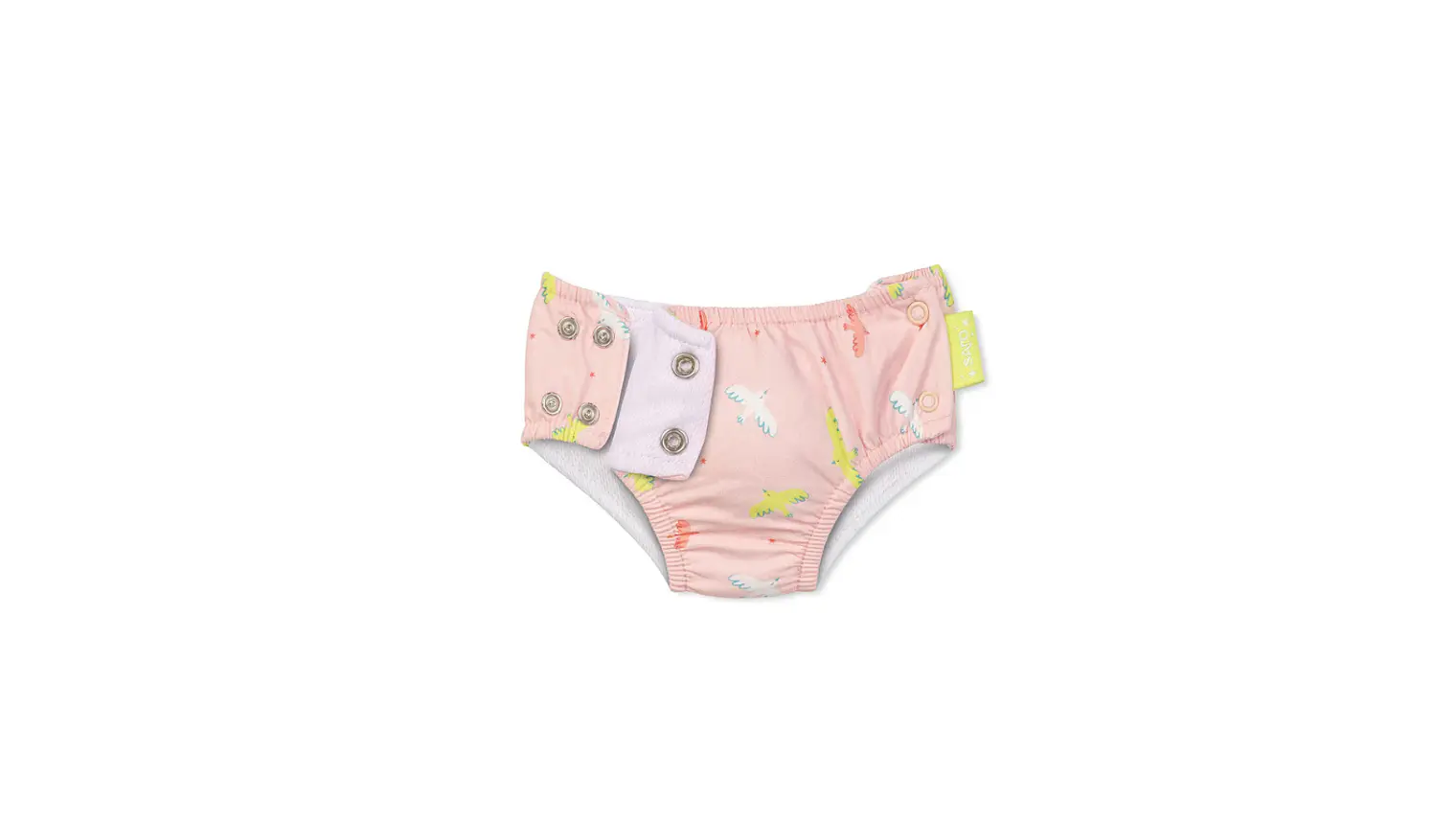 FATO DE BANHO COM FRALDA UV UPF 50+ 6-12M TROPICOOL PINK 2