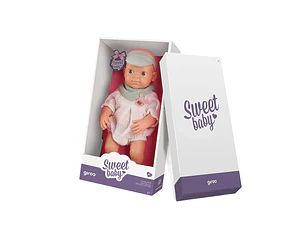 GIROS BONECA 32 CM EM CAIXA LENCINHO