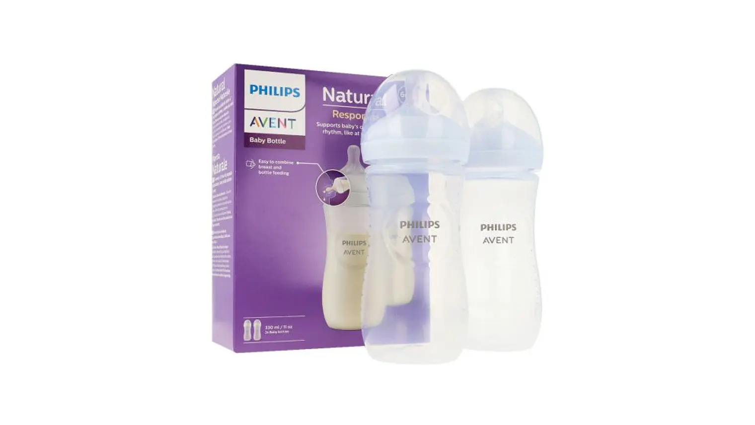 PHILIPS AVENT BIBERÃO 330 ML. EMB. DUP. NAT RESPONSE 1