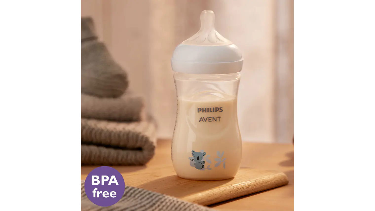 PHILIPS AVENT BIBERÃO 260 ML. KOALA NAT RESPONSE 2