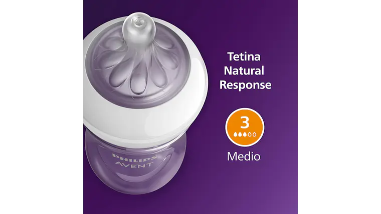 PHILIPS AVENT BIBERÃO 260 ML. AIR FREE NAT RESPONSE 3