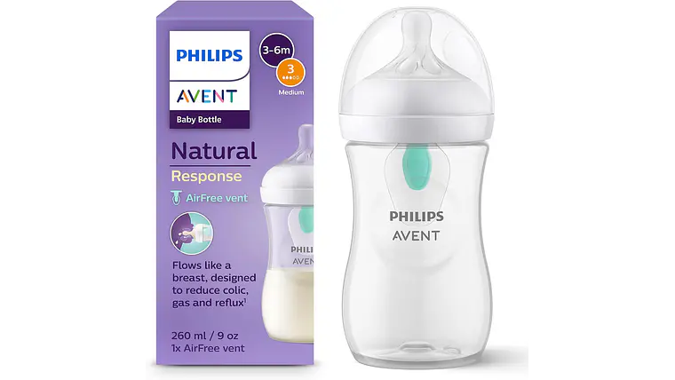 PHILIPS AVENT BIBERÃO 260 ML. AIR FREE NAT RESPONSE 1