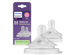 PHILIPS AVENT 2 TETINAS T4 FLX RÁPIDO 3M+ NAT RESPONSE