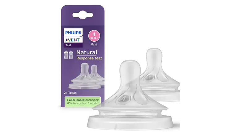 PHILIPS AVENT 2 TETINAS T4 FLX RÁPIDO 3M+ NAT RESPONSE 1