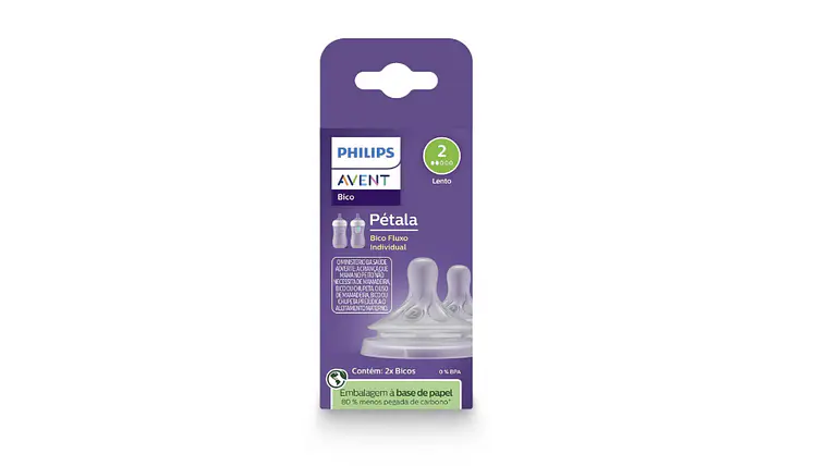 PHILIPS AVENT 2 TETINAS T2 FLX LENTO 0M+ NAT RESPONSE 1