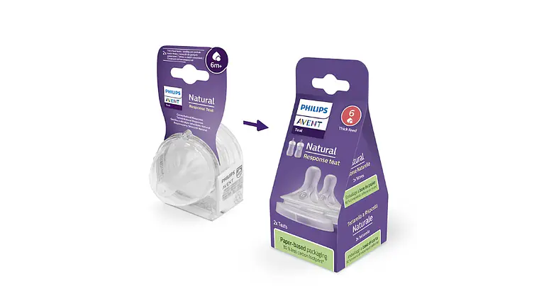 PHILIPS AVENT 2 TETINAS LIQUIDOS ESPESSOS 6M+ NAT RESPONSE 1
