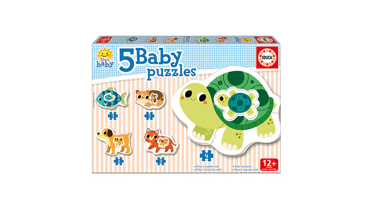 5 BABY PUZZLES ANIMAIS DOMÉSTICOS 1-3A 1