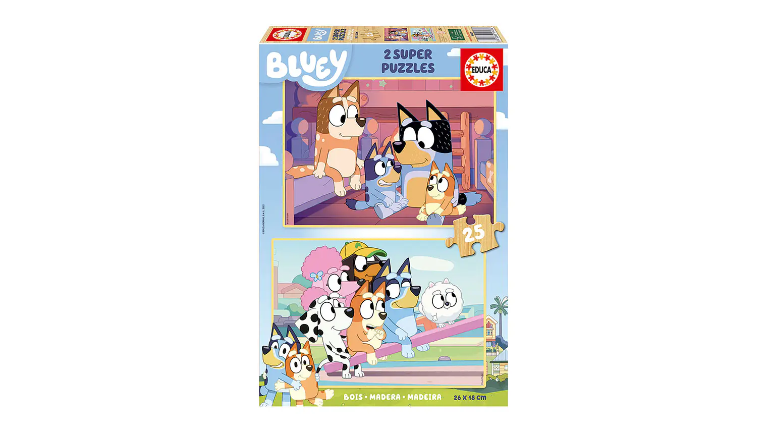 2X SUPER PUZZLE 25 BLUEY 3-6A 1
