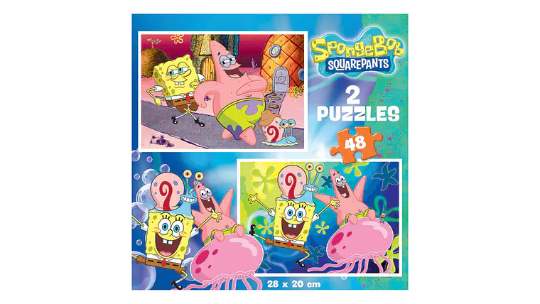 2X PUZZLE 48 BOB ESPONJA 3-6A 2