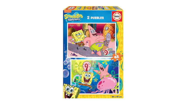 2X PUZZLE 48 BOB ESPONJA 3-6A 1