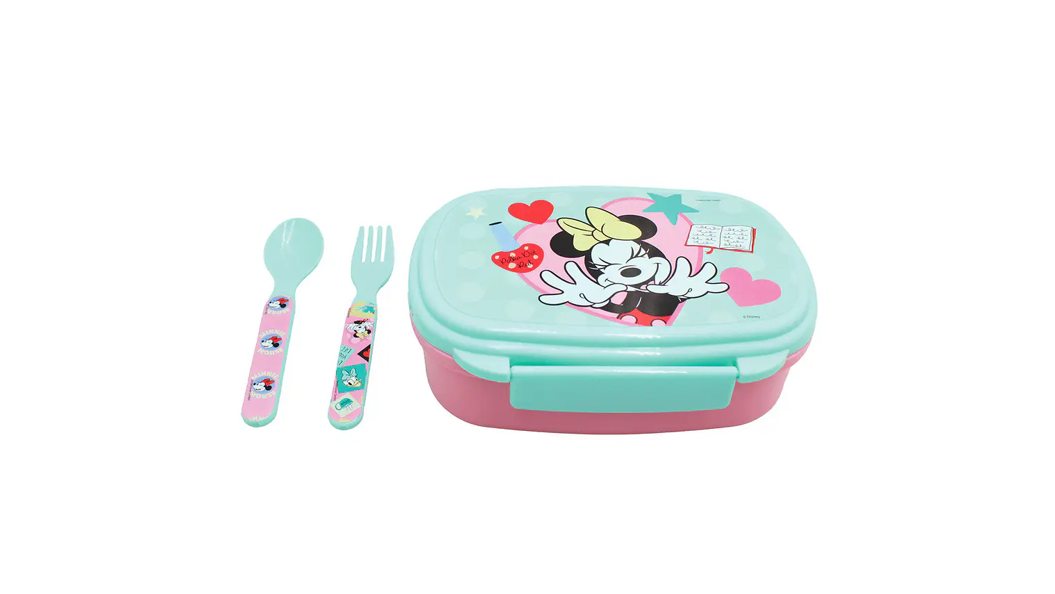 CAIXA LANCHEIRA C/TALHERES MINNIE 2