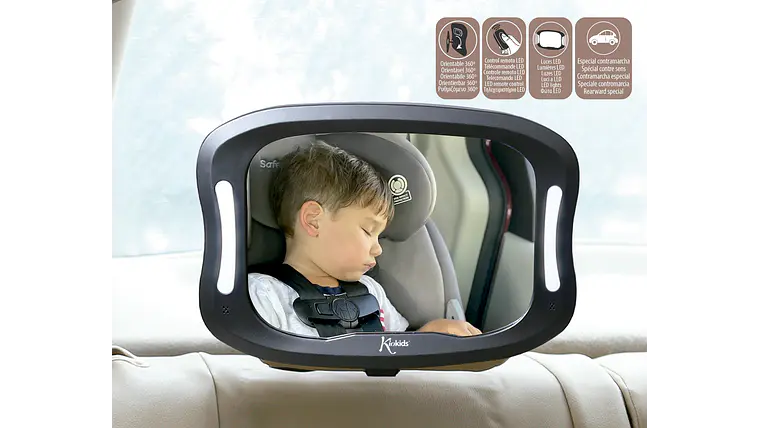 ESPELHO RETROVISOR 28*20 LED 1
