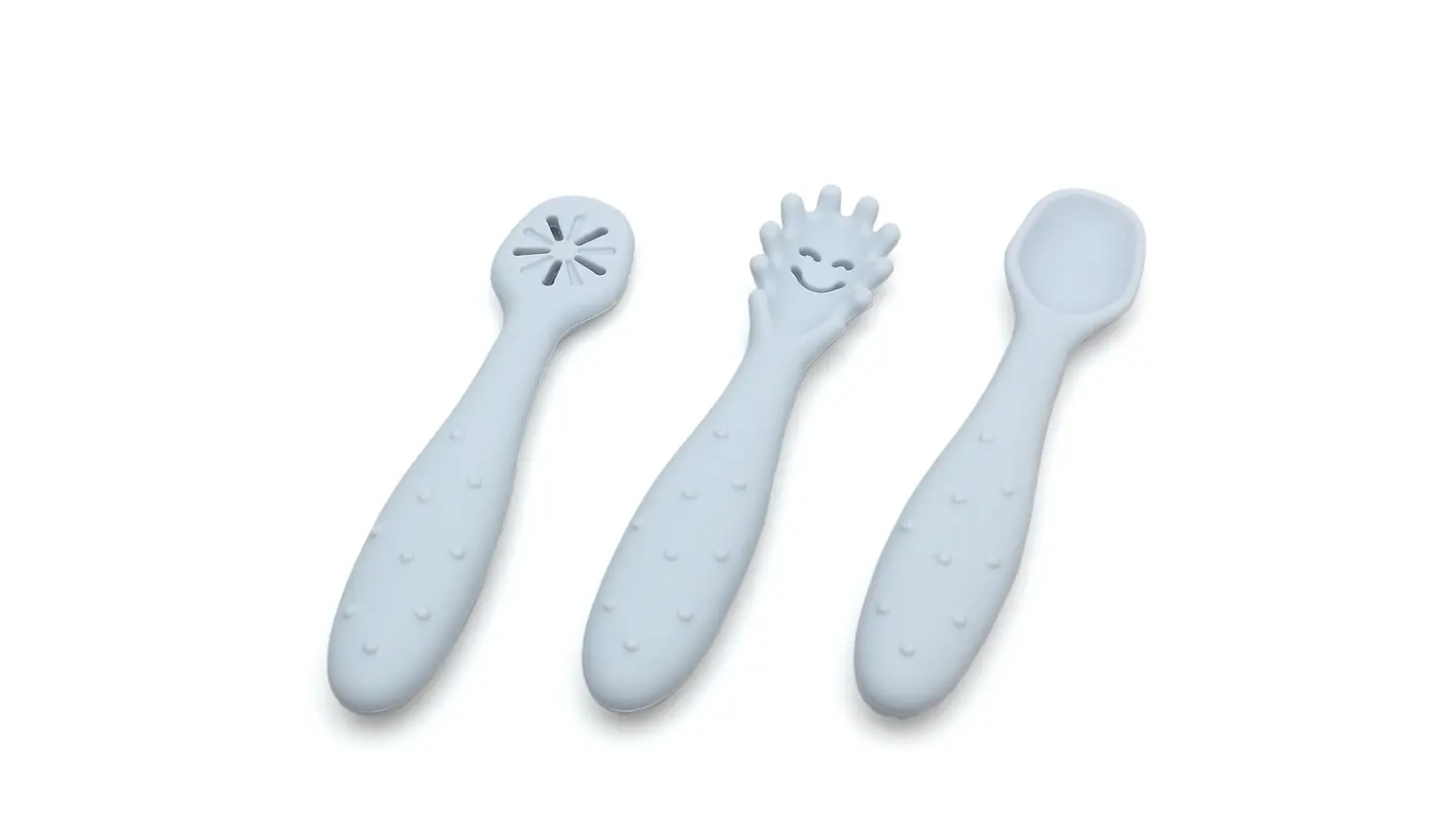 PRE-TALHERES SILICONE AZUL 3 U 3