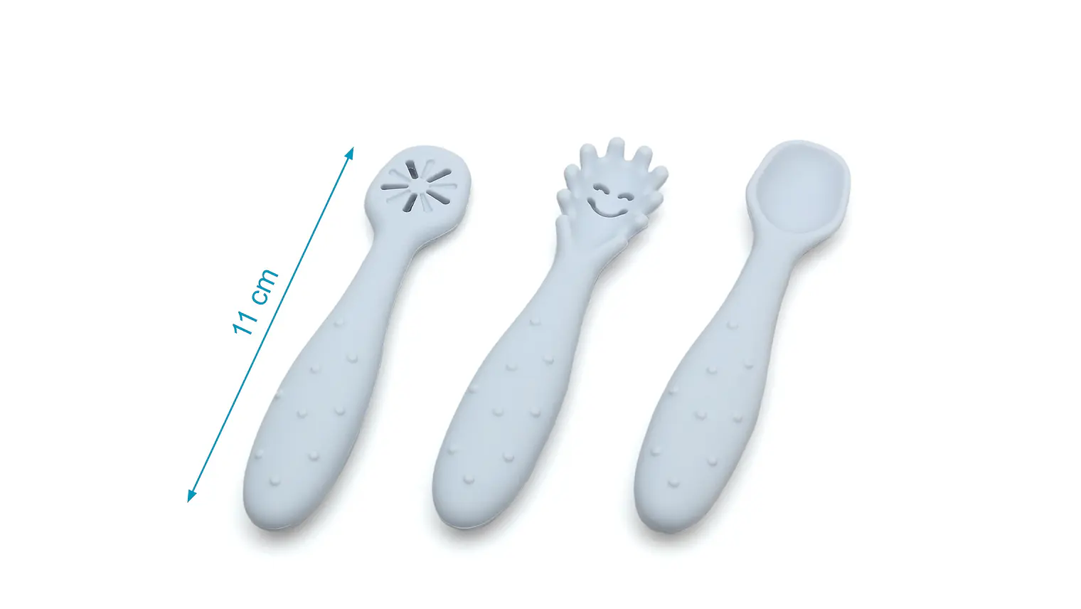 PRE-TALHERES SILICONE AZUL 3 U 4