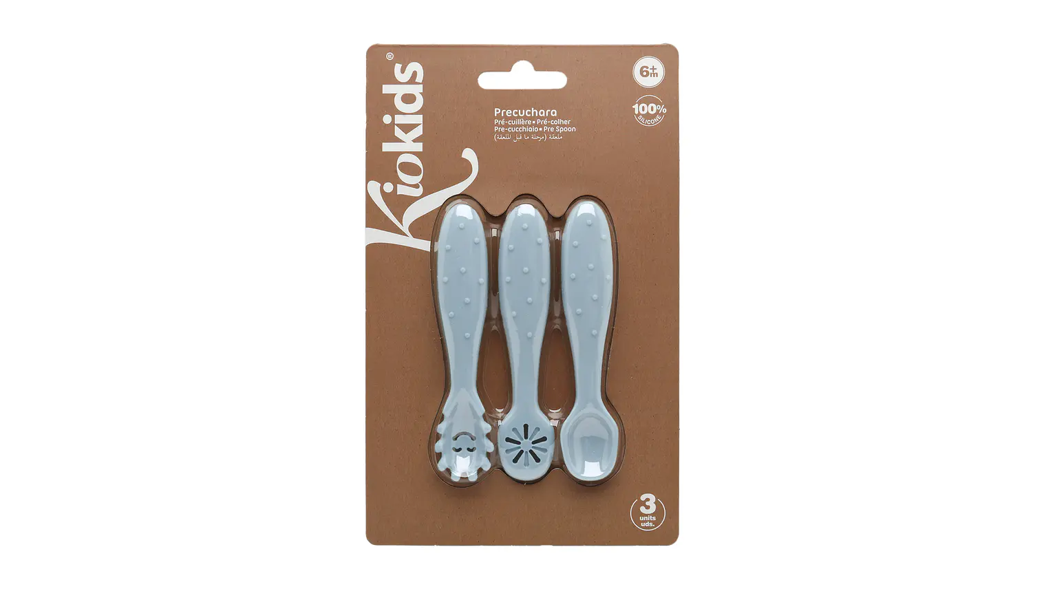 PRE-TALHERES SILICONE AZUL 3 U 5