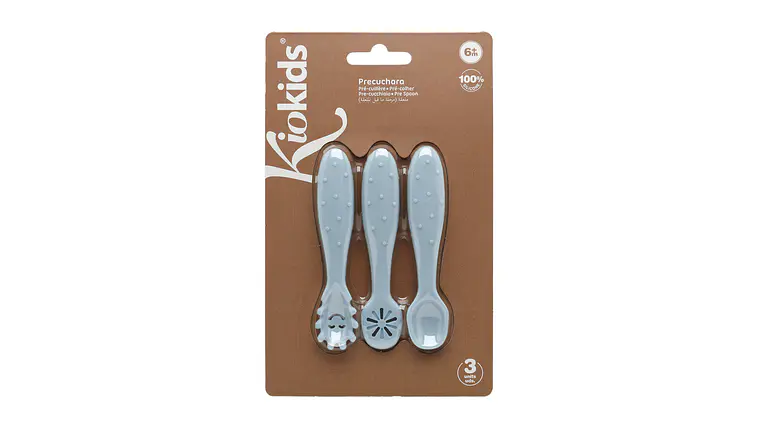 PRE-TALHERES SILICONE AZUL 3 U 5