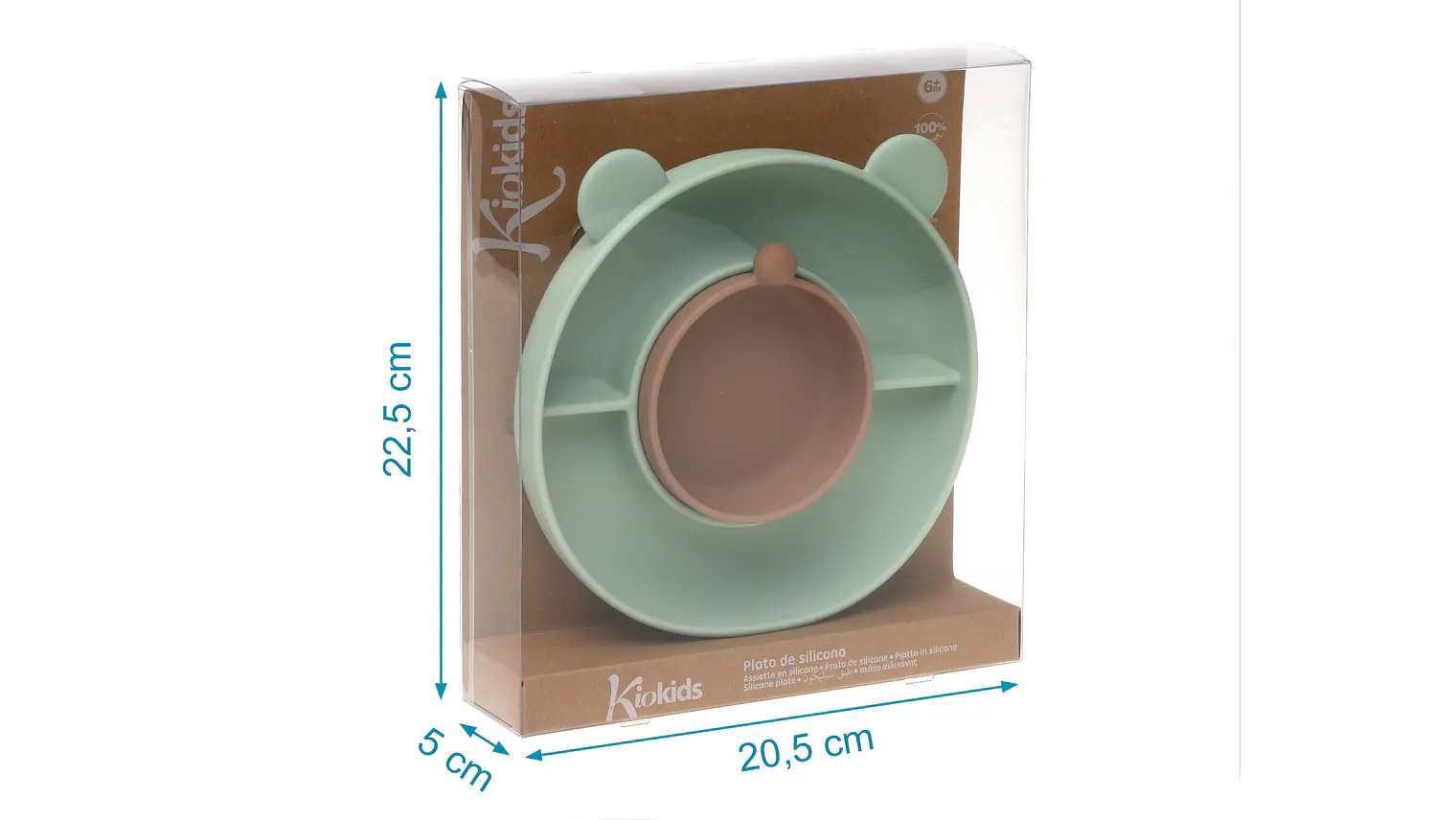 PRATO URSO SILICONE VERDE 4