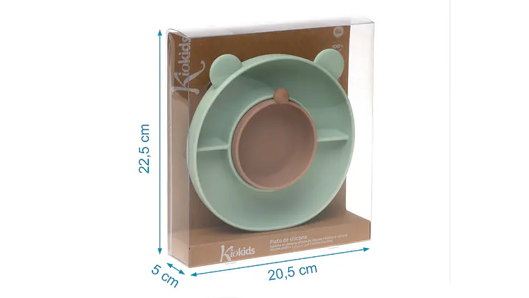 PRATO URSO SILICONE VERDE 4