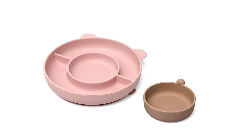 PRATO URSO SILICONE ROSA 3