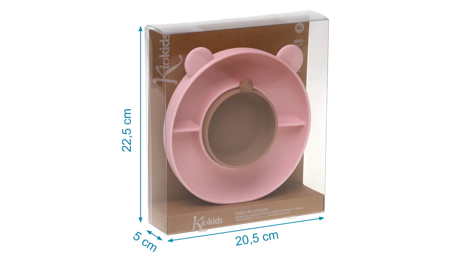 PRATO URSO SILICONE ROSA 5