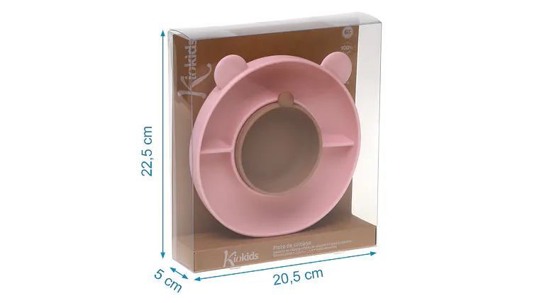 PRATO URSO SILICONE ROSA 5