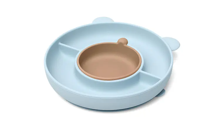PRATO URSO SILICONE AZUL 2