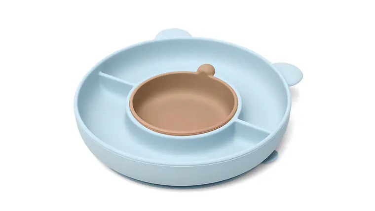 PRATO URSO SILICONE AZUL 4