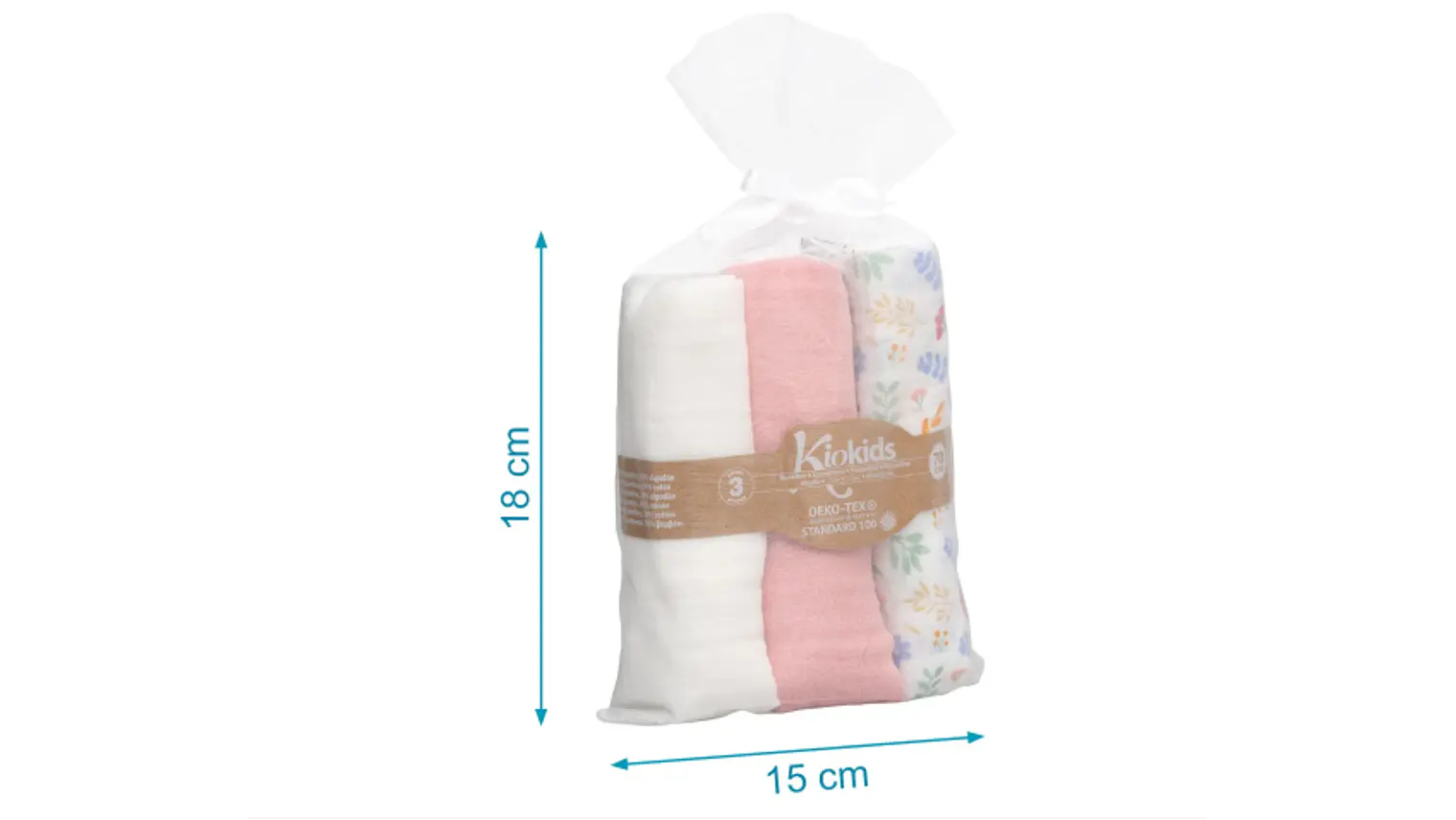 B. MUSSELINA 70X70CMS BAMBU ROSA 3U 2