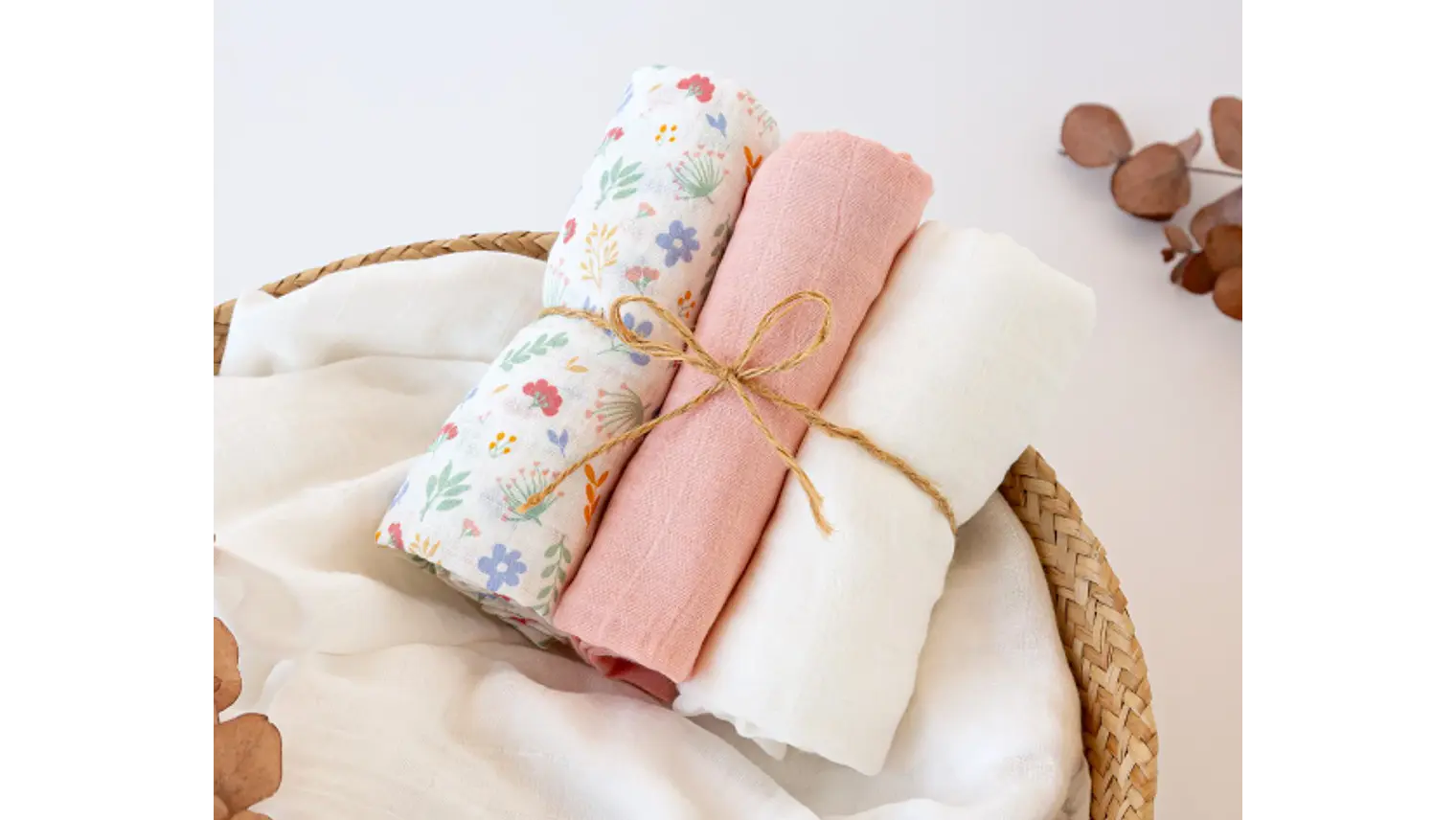 B. MUSSELINA 70X70CMS BAMBU ROSA 3U 1