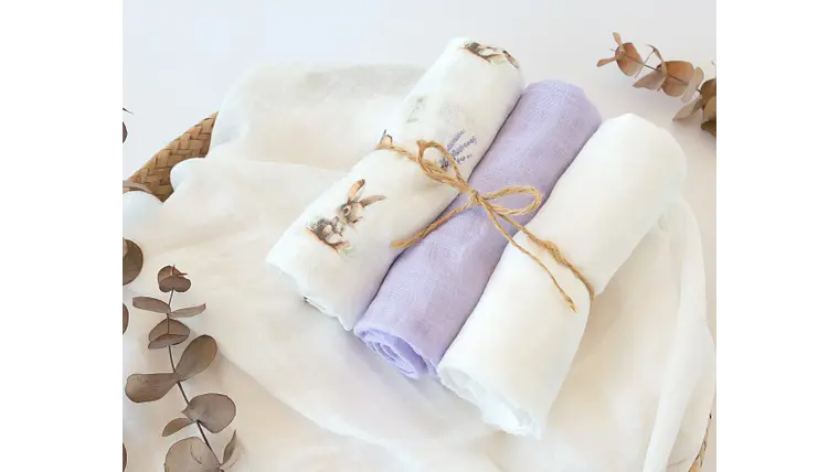B. MUSSELINA 70X70CMS BAMBU LAVANDA 3U 1