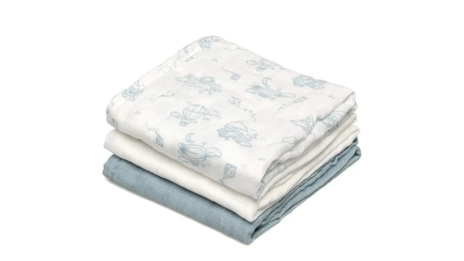 B. MUSSELINA 70X70CMS BAMBU AZUL 3U 4