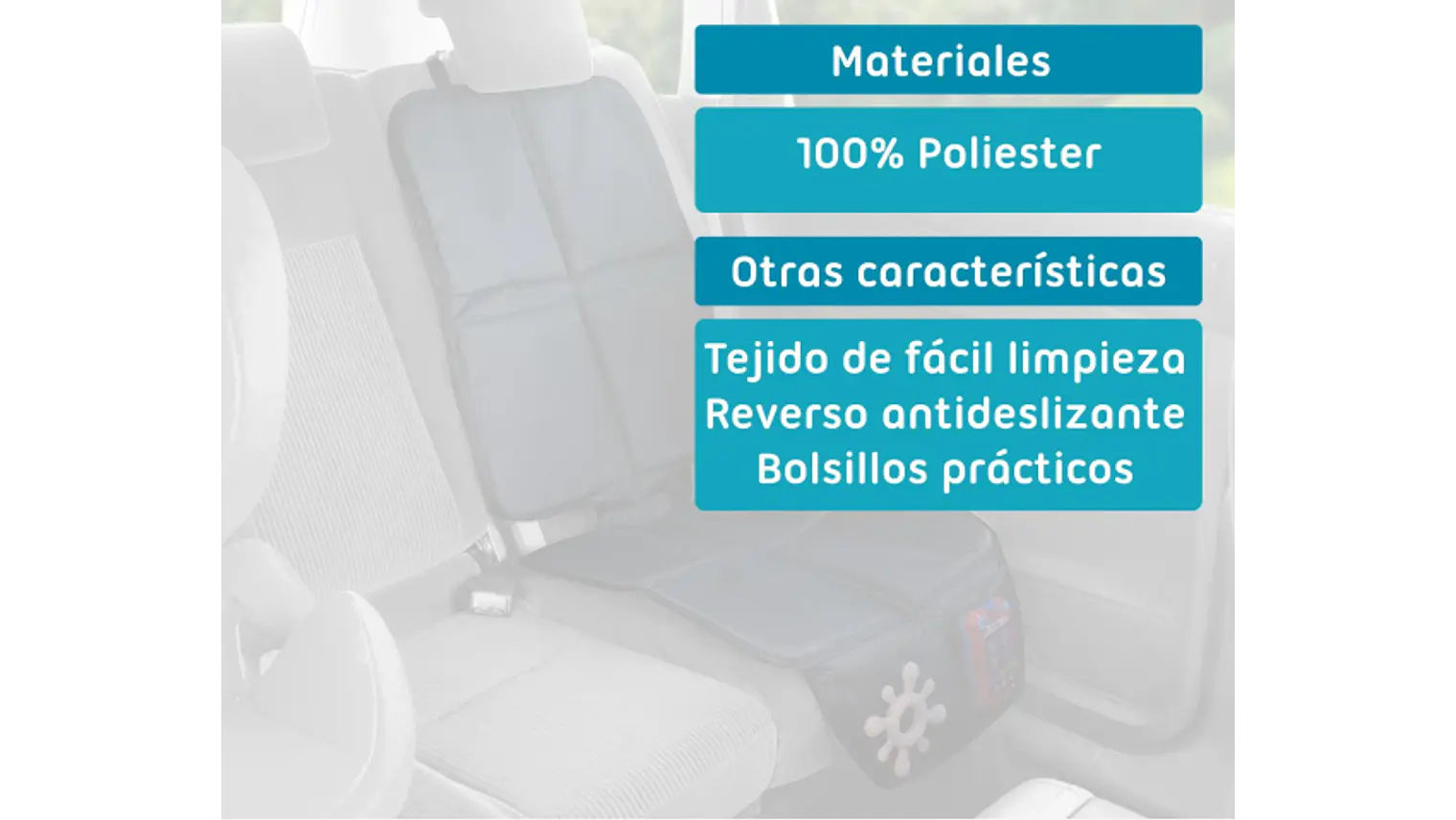 C/F. PROTECTOR DE ASSENTO PARA CARRO 123X48CMS 4