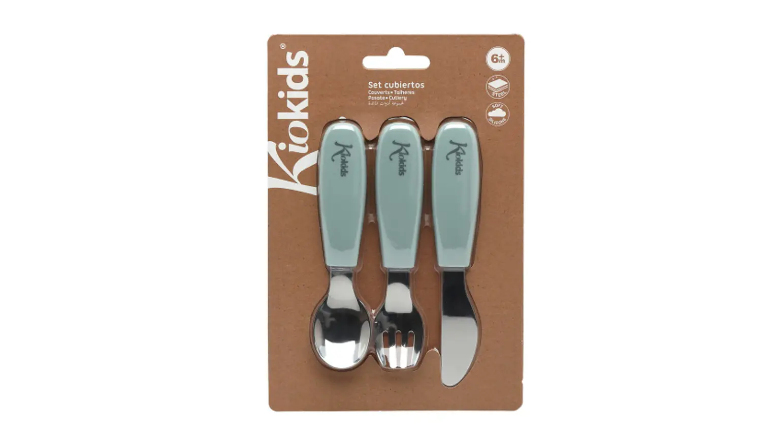 BL. TALHERES AÇO INOXIDAVEL/SILICONE VERDE 3U 4