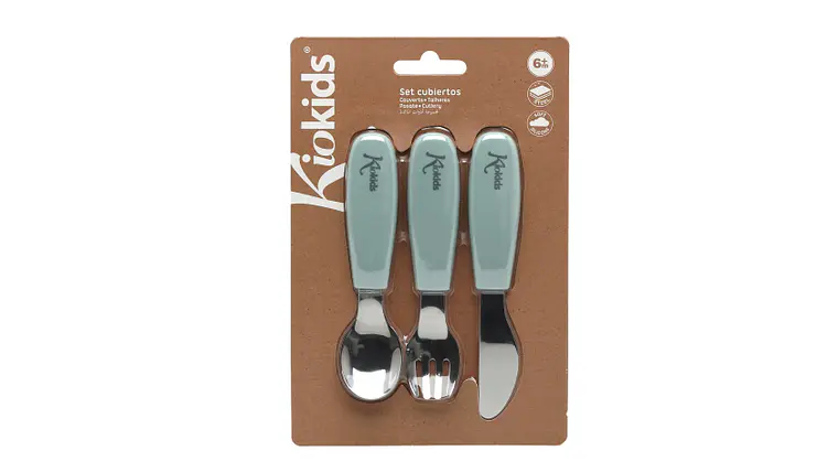 BL. TALHERES AÇO INOXIDAVEL/SILICONE VERDE 3U 4