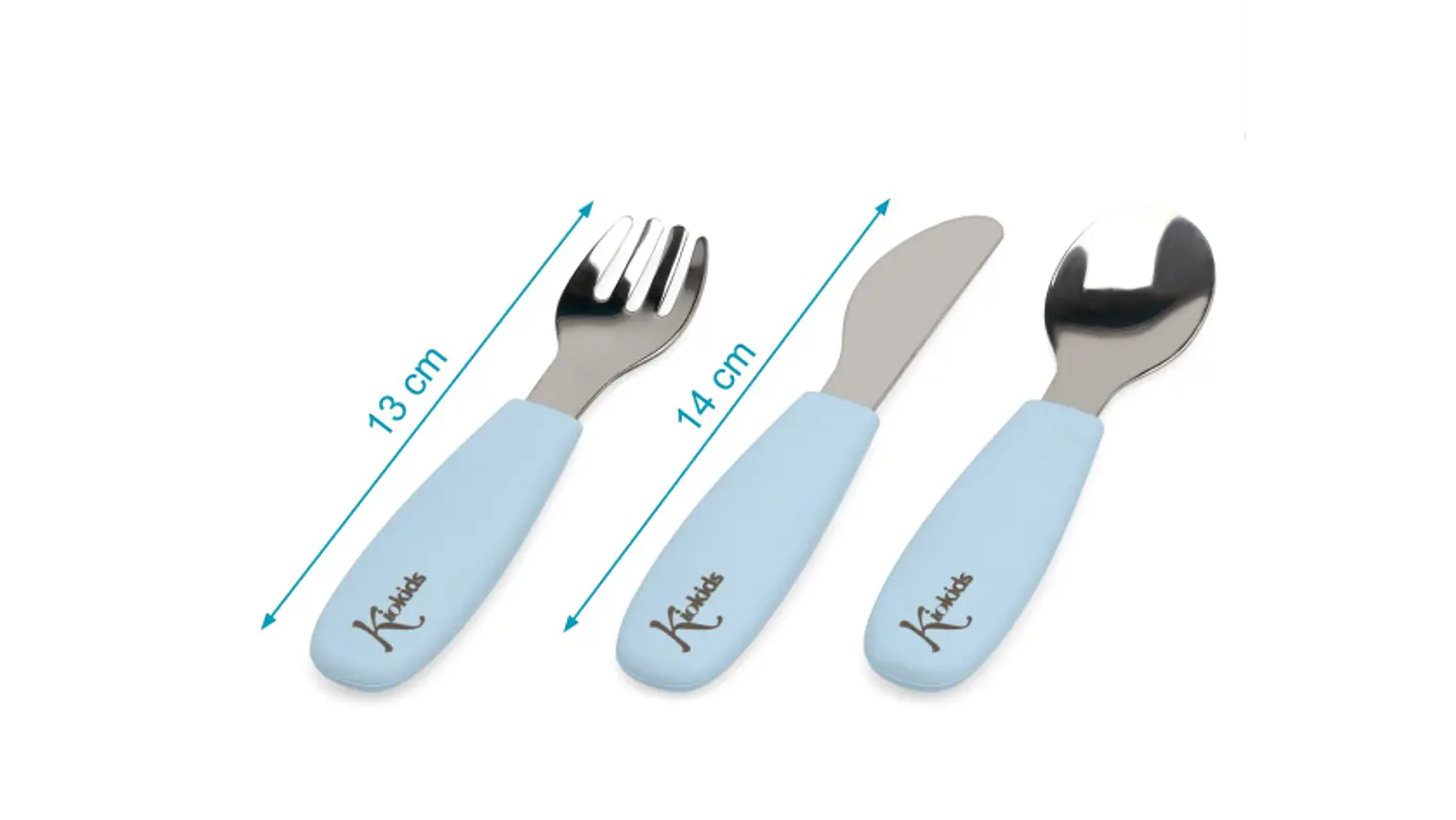 BL. TALHERES AÇO INOXIDAVEL/SILICONE AZUL 3U 2