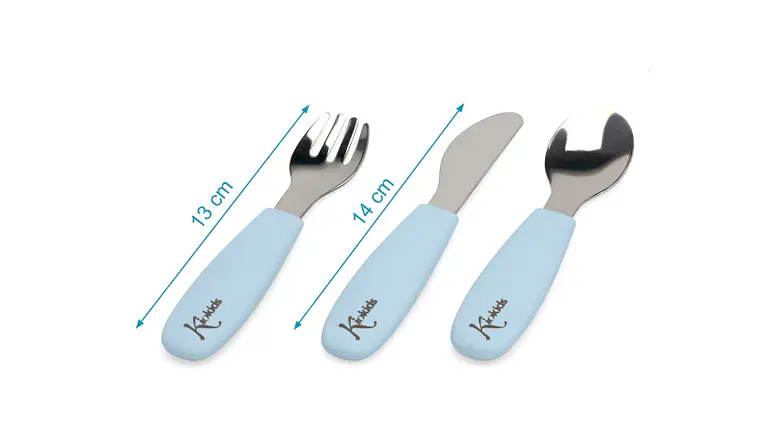 BL. TALHERES AÇO INOXIDAVEL/SILICONE AZUL 3U 2