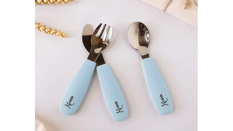 BL. TALHERES AÇO INOXIDAVEL/SILICONE AZUL 3U 1