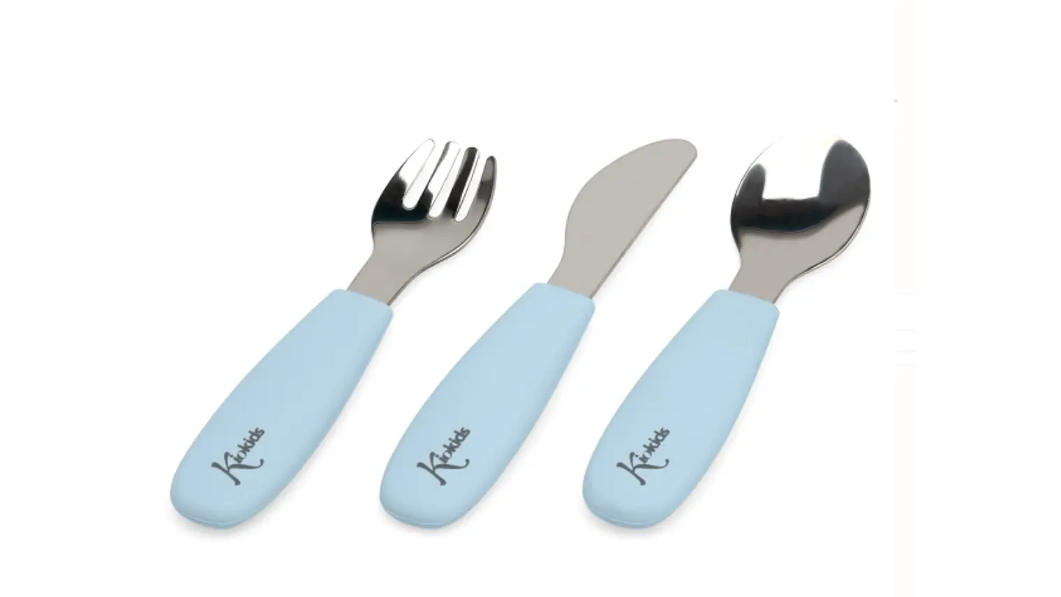 BL. TALHERES AÇO INOXIDAVEL/SILICONE AZUL 3U 5