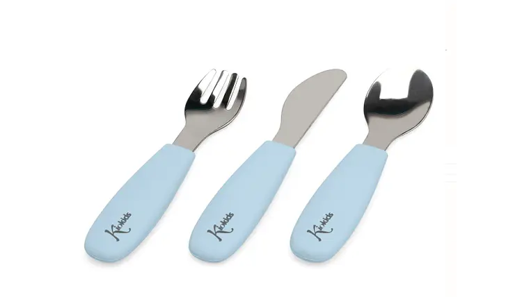 BL. TALHERES AÇO INOXIDAVEL/SILICONE AZUL 3U 5