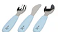 BL. TALHERES AÇO INOXIDAVEL/SILICONE AZUL 3U - Thumbnail 5