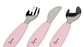 BL. TALHERES AÇO INOXIDAVEL/SILICONE ROSA 3U - Thumbnail 2