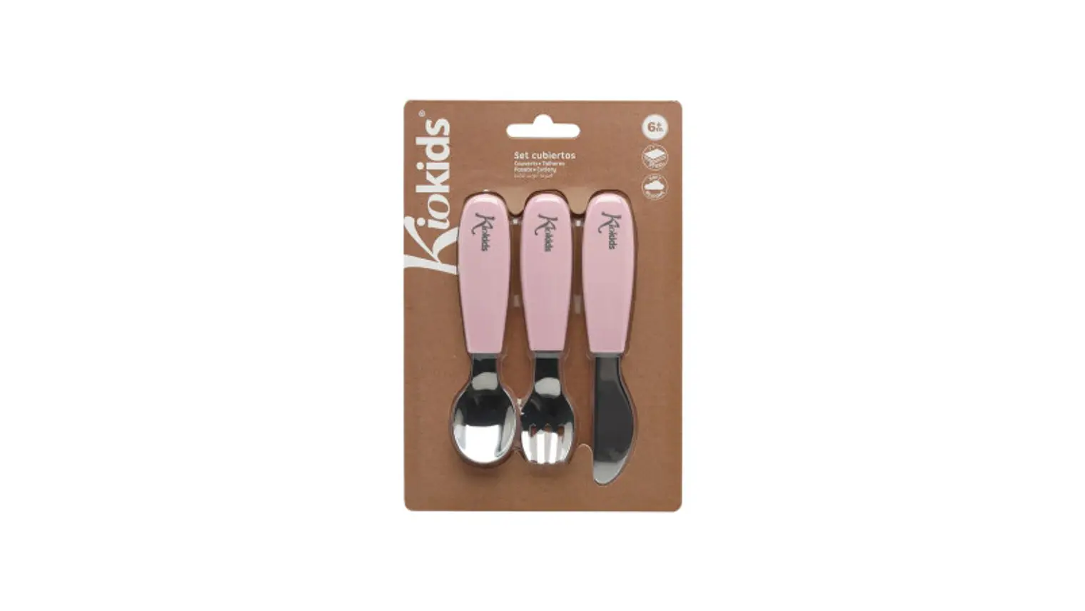 BL. TALHERES AÇO INOXIDAVEL/SILICONE ROSA 3U 3