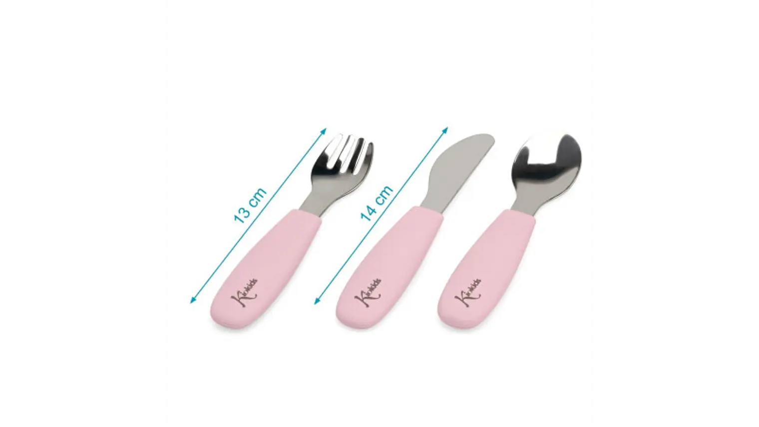 BL. TALHERES AÇO INOXIDAVEL/SILICONE ROSA 3U 4