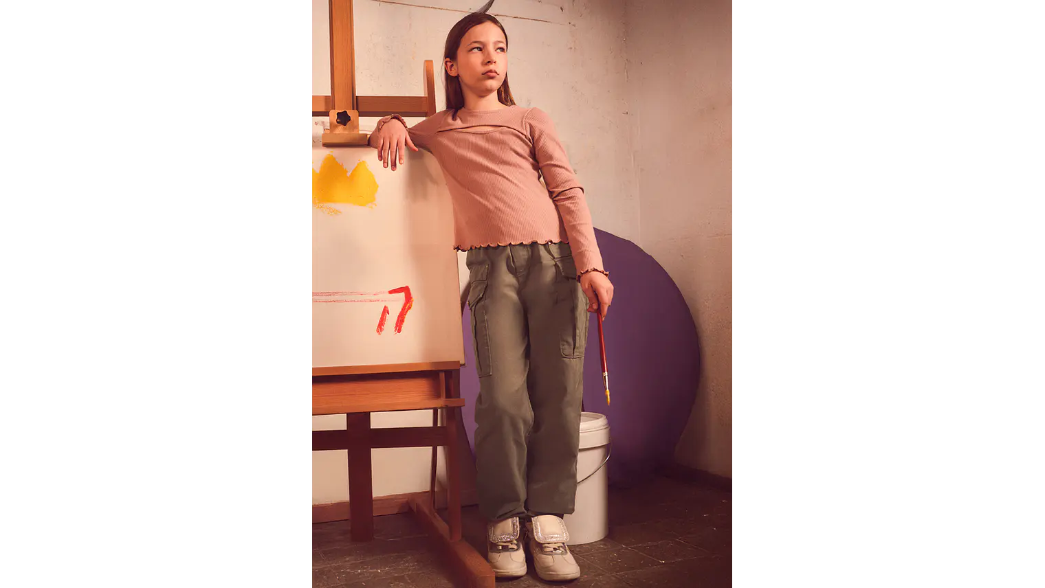 CALÇA SARJA ELÁSTICA 12A 4